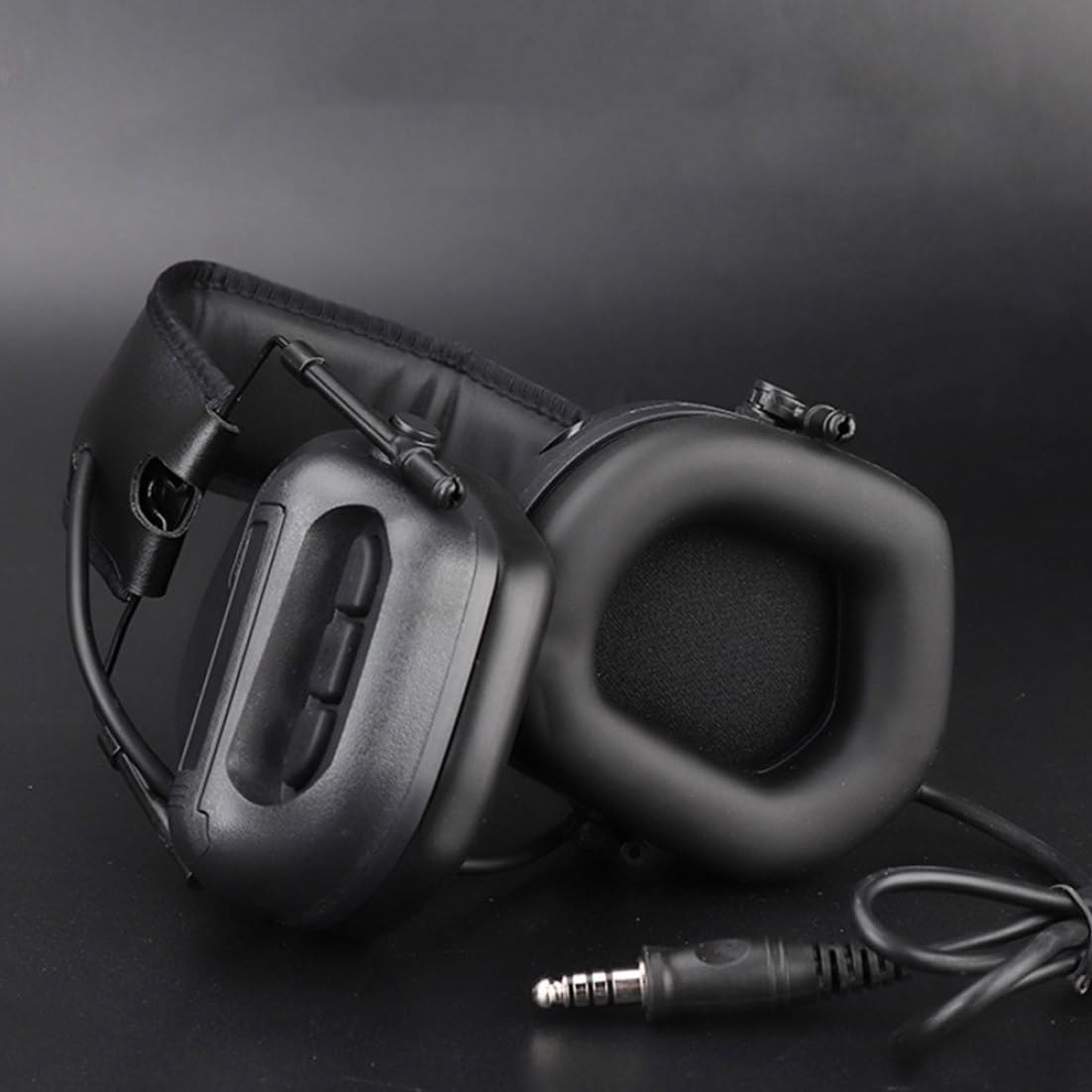 Gcroet Orejeras electrónicas Reducción de ruido Protectores auditivos Protección auditiva Auriculares antirruido con micrófono para mujeres y hombres Negro...