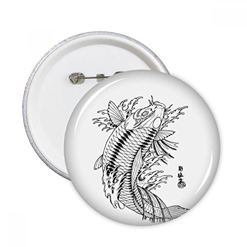 Badge bouton vêtements poissons mer idéal pour votre sac de plage