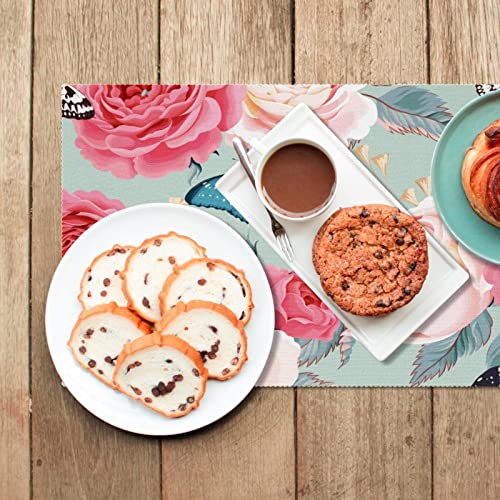 Sets de table fleurs et papillons x6 | 30x45 cm antidérapants - 7
