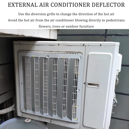 Genérico Soporte para Cubierta de Aire Acondicionado Exterior - Guía de Viento de Acero Inoxidable, protección contra Corrientes de Aire directas para compresor y Condensador de Aire Acondicionado, d
