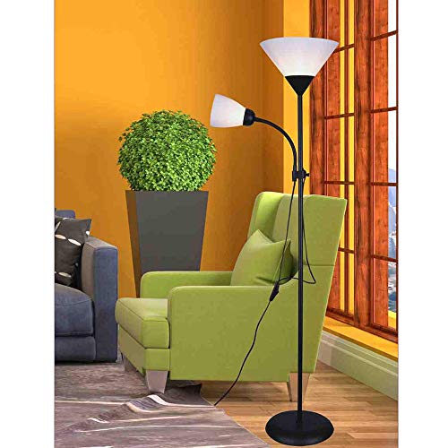 Luminária Articulada Abajur Chão duo floor Metal pedestal Lustre Coluna 1,72m