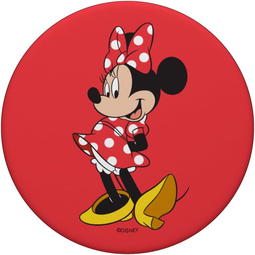 Disney Minnie Mouse Classic Pose on Red PopSockets Adhesive PopGrip - Image 3