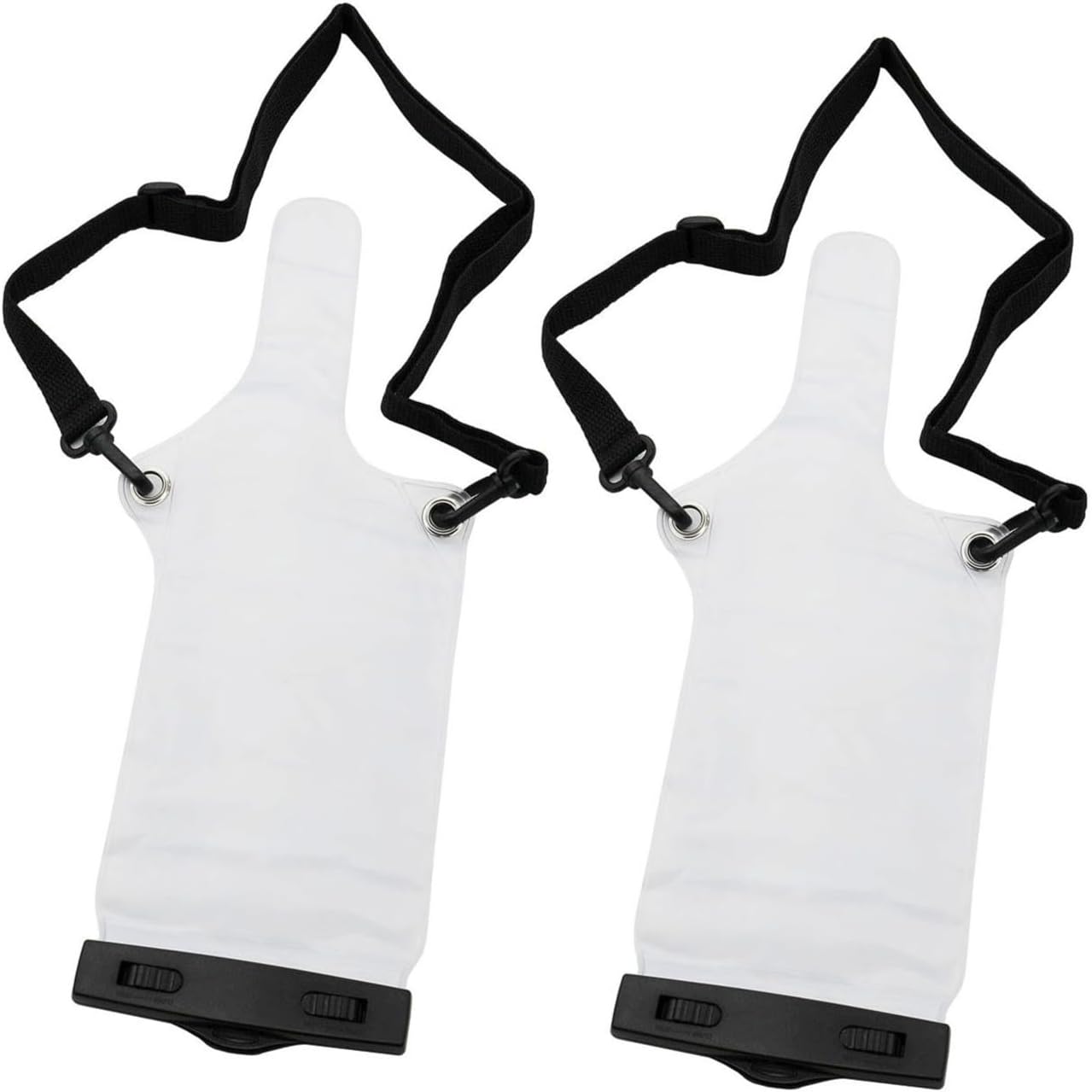 2Pcs Two Way Radio Waterproof Rainproof Bag Case Pouch for Motorola, Kenwood, Icom, Baofeng, Wouxun, Midland Walkie Talkie (White)