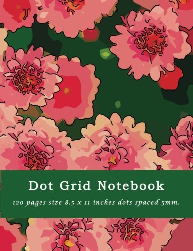 Dot Grid Notebook 120 pages size 8.5 x 11 inches dots spaced 5mm.: Black dots grid bullet spaced design journal composition book (Dot Grid Bullet Notebook School Office Supplies)