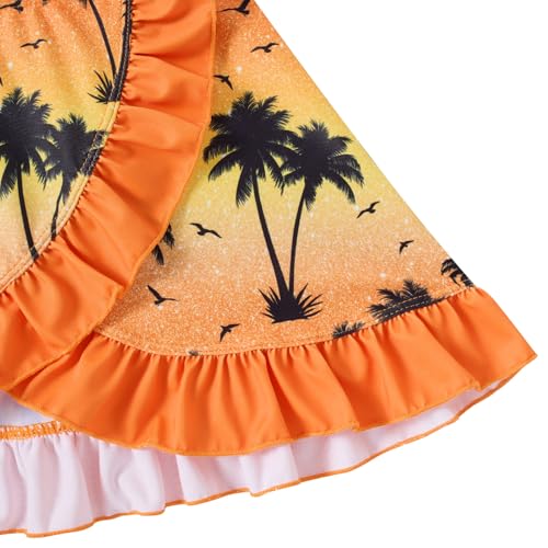 Image of ALISISTER Girls Swimsuit 3 Piece Bathing Suits Summer Bikini Tankini Sets with Cover Up Skirt for 4-12 Years