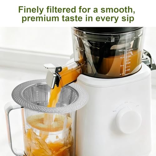 2Pack Pulp Strainer for Nama J2, Cold Press Juicer Suitable for Nama J2 Juicer Secondary Fine Filter Accessories, 5.5 in & 4.2in 304 Stainless Steel - Thumbnail 6