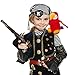Funtery 2 Pcs Halloween Pirate Parrot on Shoulder Prop Halloween Stuffed Pirate Costume Accessories Party Favors Gifts Toys for Girls Boys