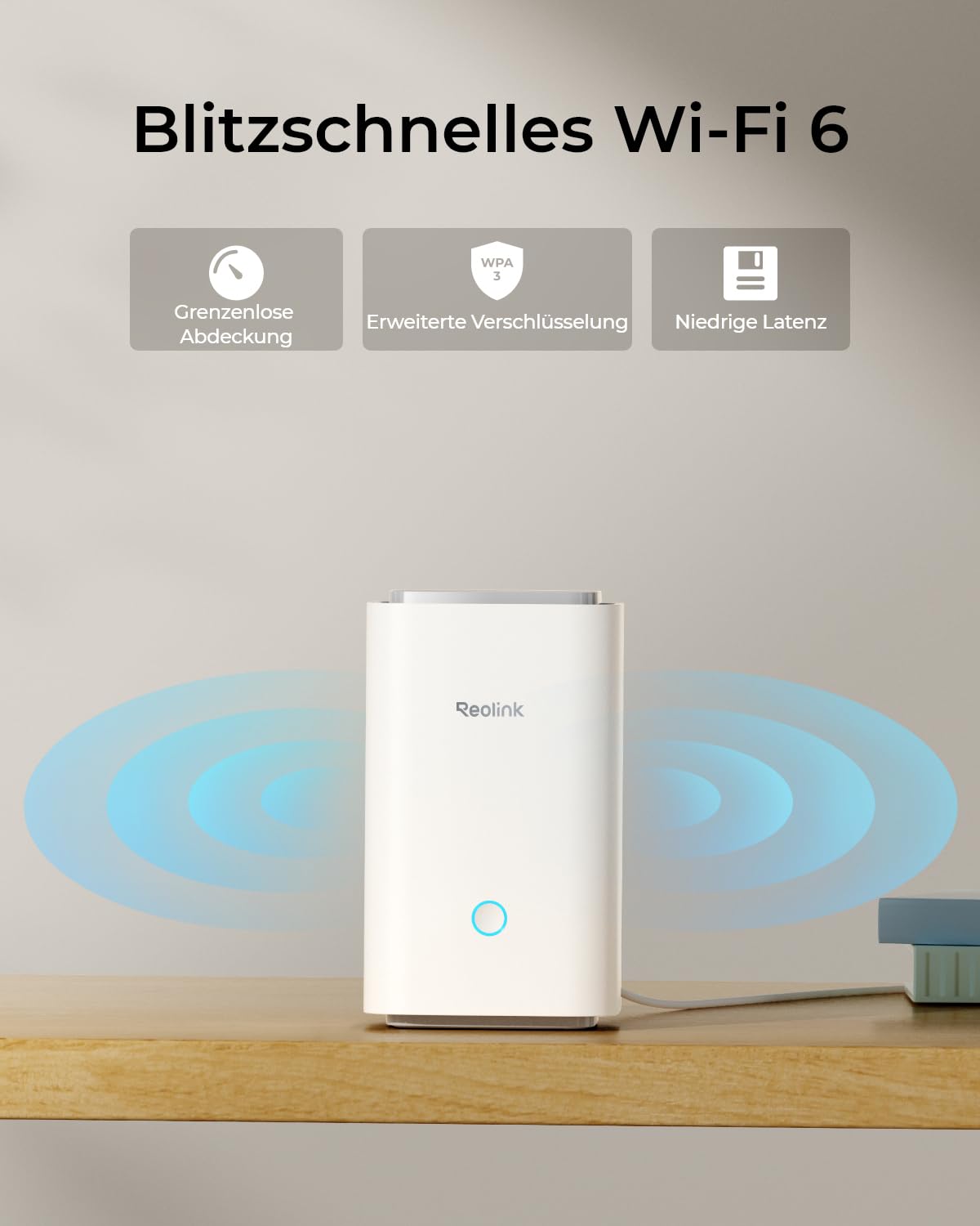 Reolink Home Hub für Überwachungskamera, 4K-Live-Ansicht & -Wiedergabe, Erweiterbarer Lokaler Speicher bis zu 2×1TB, Erweiterte Verschlüsselung, 2.4/5GHz Wi-Fi 6, Keine monatliche Gebühr