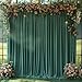 10x10ft Wrinkle Free Hunter Green Backdrop Curtain for Parties Soft Fabric Drapes Wedding Dark Green Curtain Backdrop for Birthday Party Decorations Background for Photography 5x10ft,2 Panels