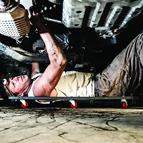 Performance Tool W85015 36" X 17" Low Profile 6 Swivel Caster Automotive Creeper With Padded Headrest,Black #TOP4