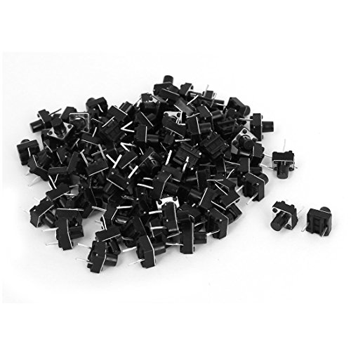 uxcell Dip 2 Pin Momentary Push Button Tactile Tact Switches, 6 mm x 6 mm x 7 mm