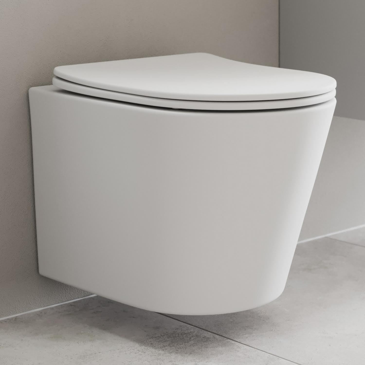 Affine White Modern Slim D-Shape Wc Toilet Seat Bathroom Soft Close Top Fix Hinges
