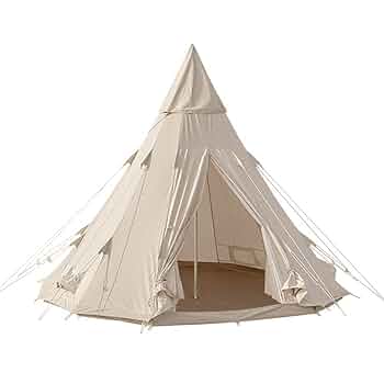 高さ3ｍで直径4ｍの化繊ワンポールテント 高さ3mで直径4mの化繊ワンポールテント