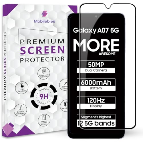 Image of Premium Tempered Glass Screen Protector Guard For Samsung Galaxy A07 5G (6.7 Inch, Pack of 1) | Edge to Edge Coverage With Easy to installation kit