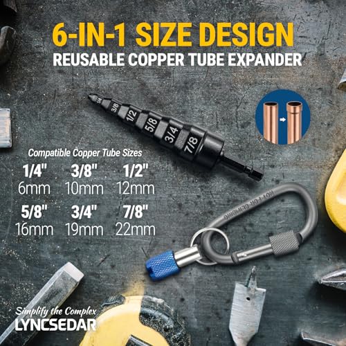 Herramienta 6 en 1 para expansión de tubos de cobre HVAC miniatura 2