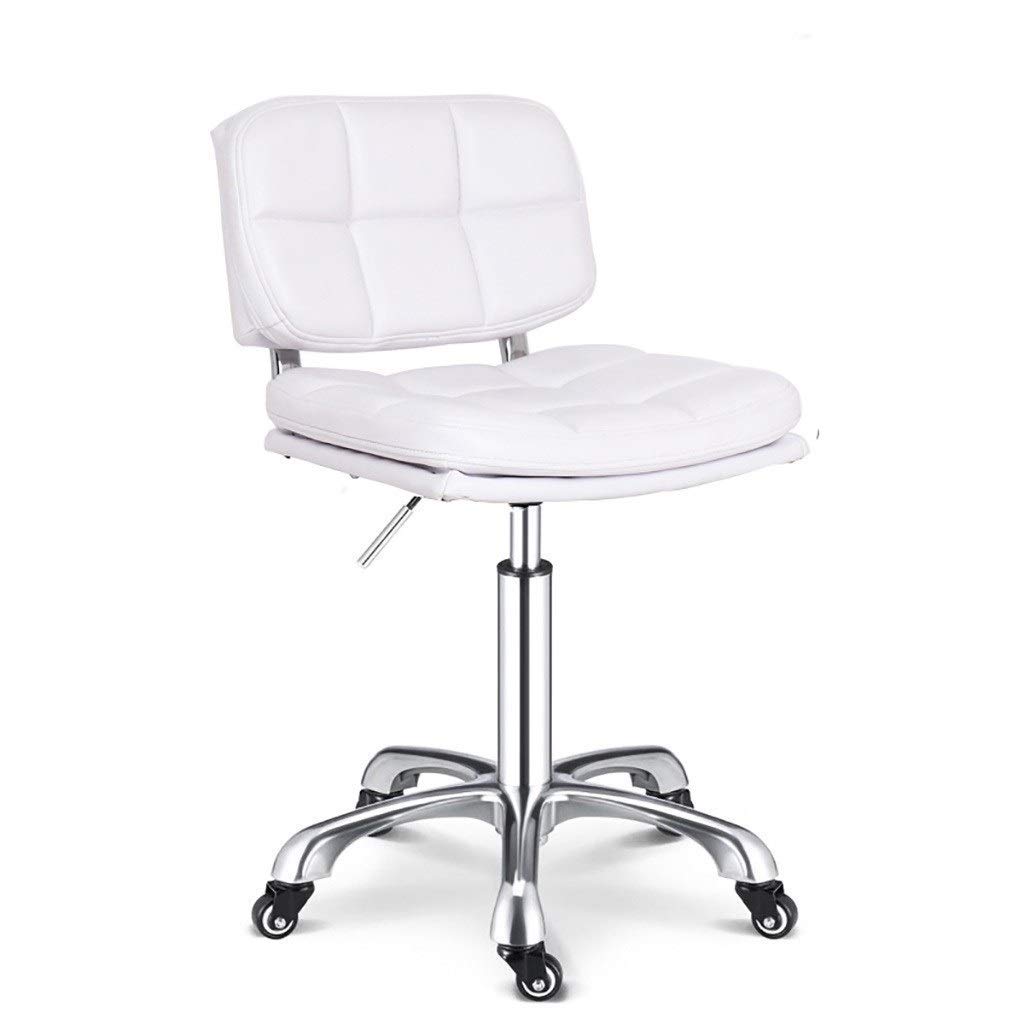 Chaise de bureau ajustable MU au design antique et finitions blanches soignées