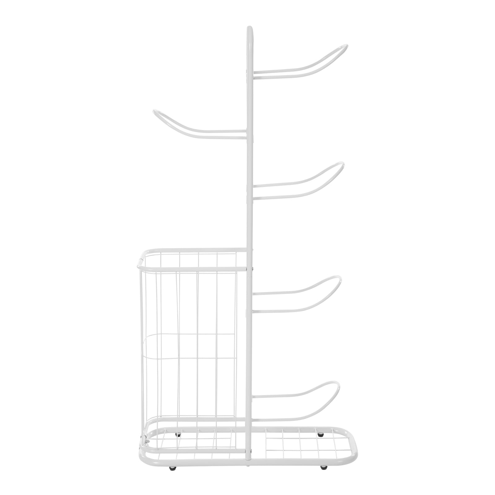 Soporte para pelotas de baloncesto de 5 niveles, con cesta de red y esquinas redondeadas, soporte extraíble para balones, equipos deportivos, voleibol, fútbol, pantalla blanca