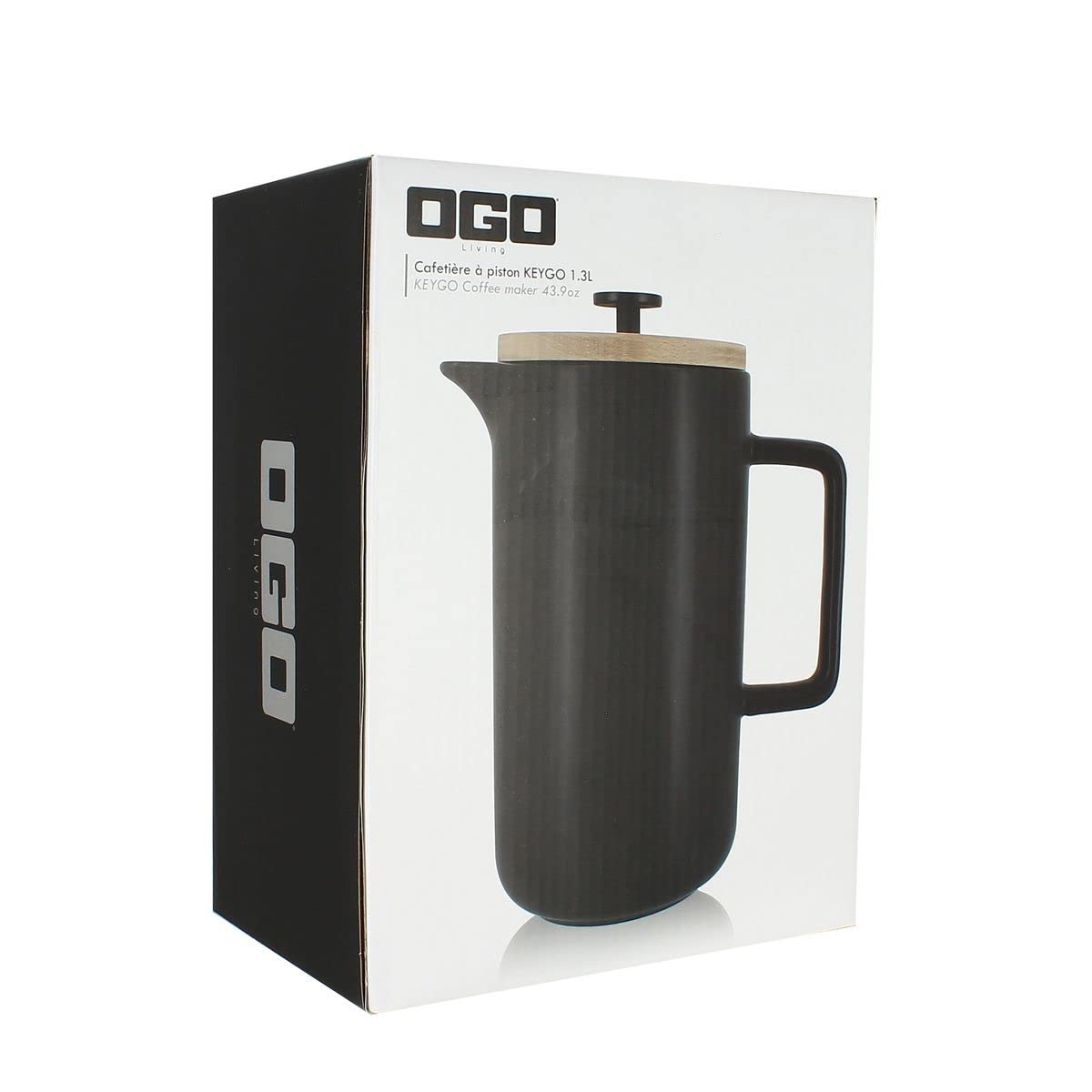 OGO LIVING - Kaffeebereiter 1,3 l - 7912055 - Kaffeebereiter Porzellan schwarz matt