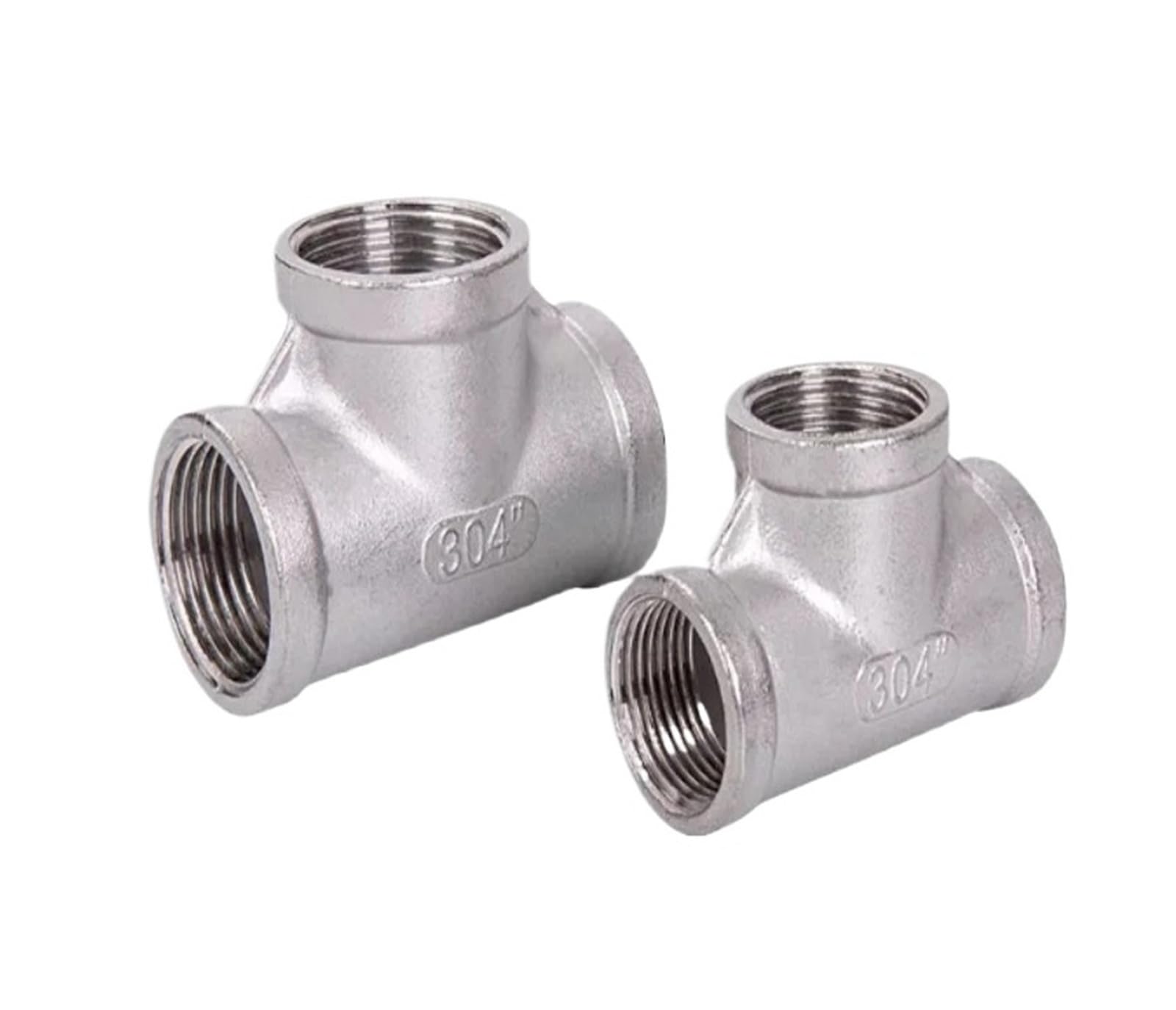 1 pz1/8 "1/4" 3/8 "1/2" - 4 "NPT BS Femmina Tee 3 Modi In Acciaio Inox 201/304/316 connettore Tubo di Raccordo Acqua Gas 225 PSI(SS201,BS,2-1/2")