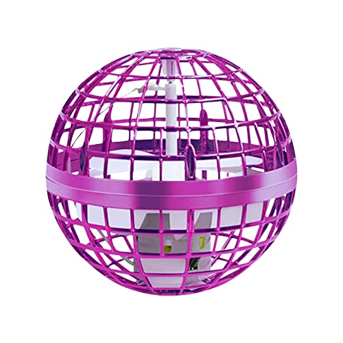 Flying Orb Ball, Flying Ball Toy, Hand Controlled Boomerang Hover Ball, Flying Spinner, Cool Toys Gifts for 5+ Year Old Boys Girls Teens Indoor Outdoor Toys (8.5cm, Purple)