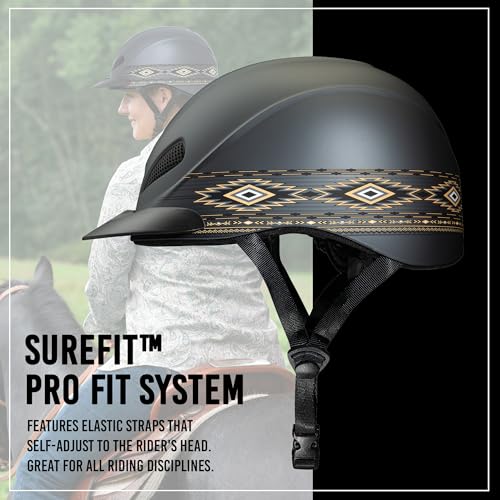 Image of Troxel Rebel Bold Horse Riding Helmet, Low-Profile, Light, Adjustable Design, Safety Horseback Riding Gear, Small (6-5 /8 - 7), Navajo