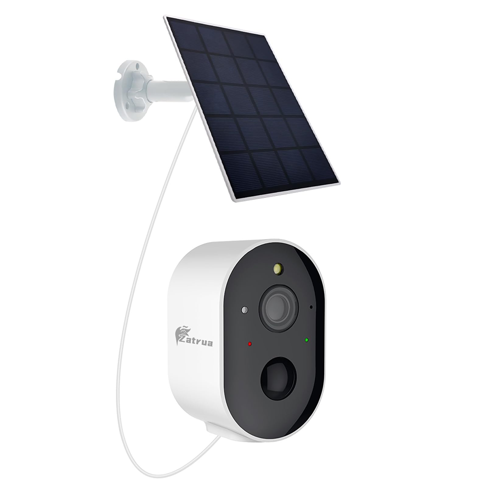 Zatrua Ultra Wide Angle HD Surveillance Camera Solar Security Camera Wireless Outdoor Low Power Surveillance Camera IP66
