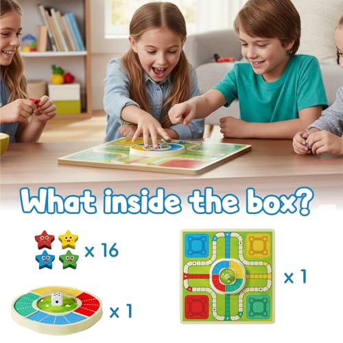 Image of Spartan Kids Pop & Play 2 in 1 Game Board, Ludo & Snakes and Ladders, Ages 3+, Multicolour, Press to Shuffle Dice Mechanism, 2-4 Players
