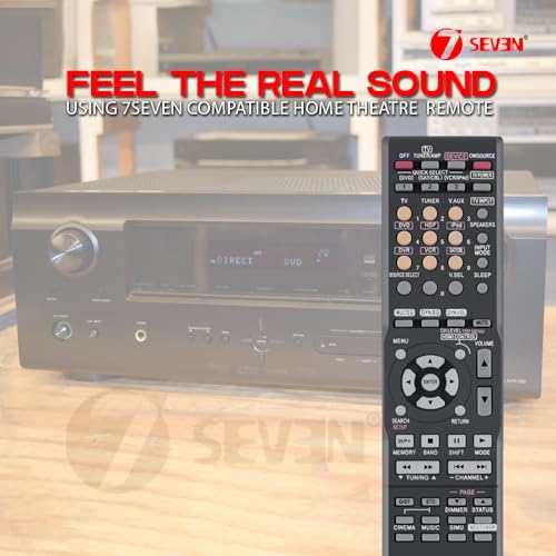 Image of 7SEVEN Compatible for Denon Home Theatre Amplifier Sound System Remote Control of RC-1120 and Replacement Remote for AVR-590 AVR-1610 DHT590BA AVR-1610 DHT590BA AVR-1610B Model