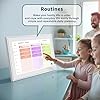 Canupdog Digital Calendar, 15.6inch Smart WiFi Digital Calendar&Chore Chart, 1920 * 1080 IPS Touch Screen HD Display for Family Schedules, Wall-Mounted, Share Moments Instantly from Anywhere (15.6 inch-White)