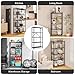 Folding Shelf Foldable Shelves with Wheels - Folding Shelves No Assembly , Collapsible Shelf Unit Display, Kitchen Organizers and Storage, Pop Up Heavy Duty Rack , 4-Tier Black 28