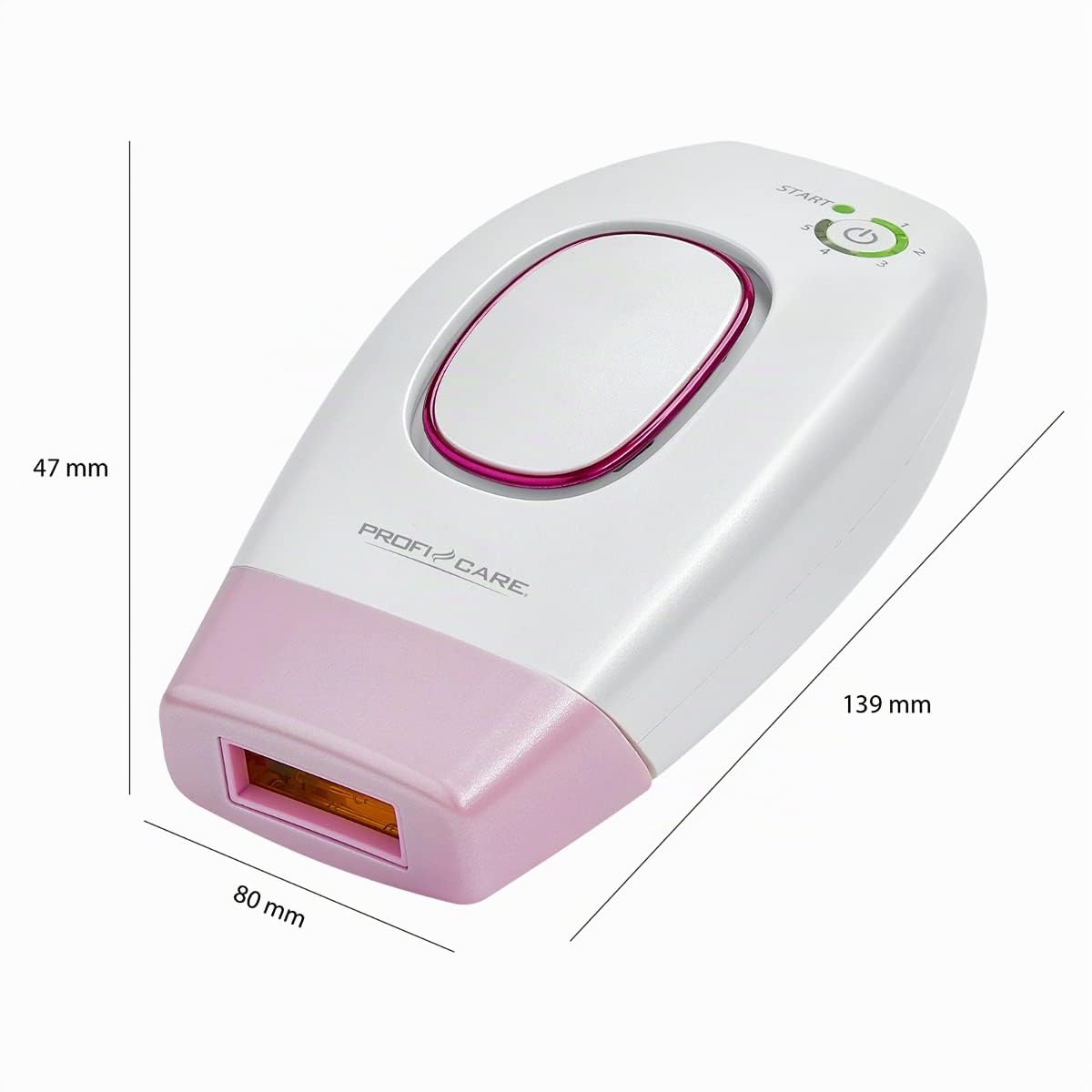 ProfiCare PC-IPL 3024 - Sistema di depilazione IPL, 5 livelli di intensità luminosa per diversi tipi di pelle, filtro UV integrato, spegnimento automatico, occhiali di protezione inclusi, 330240