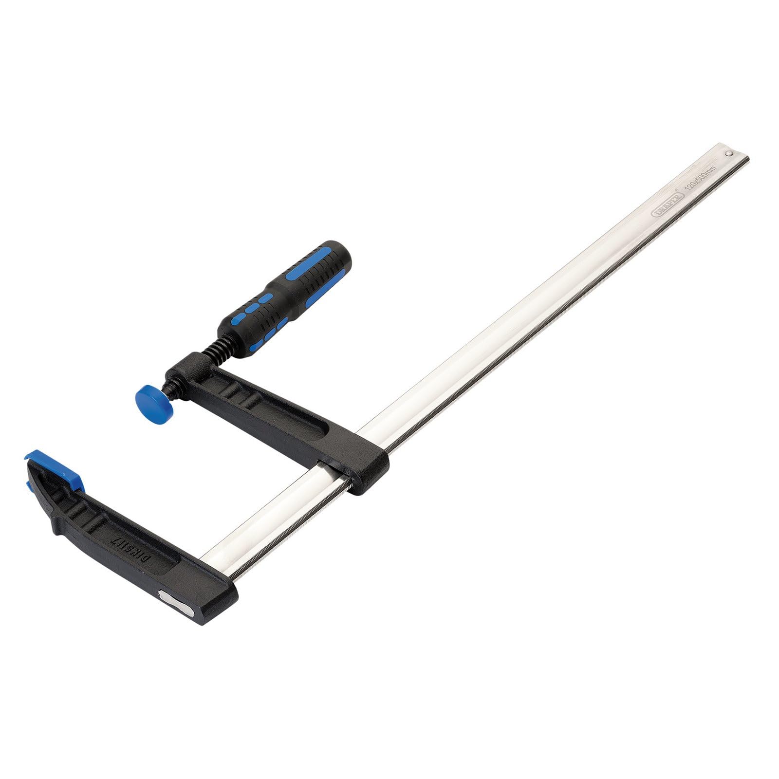 Draper F-Clamp, 500mm - 18956 - Soft Grip, Protective Jaw Guards