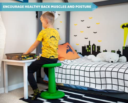 Image of Studico ActiveChairs - Kids Wobble Stool - Flexible Classroom Seating for Focus & Posture, Green