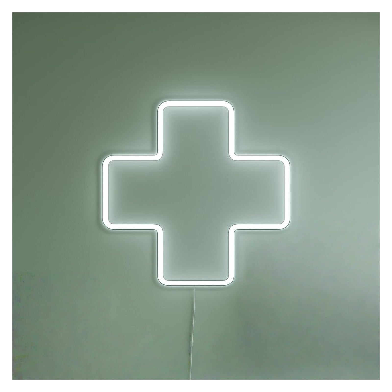 SHOUXI Sign Lamp Cross Neon Sign, Suitable for Studio Wall Decor with Dimmable 38cmx38cm