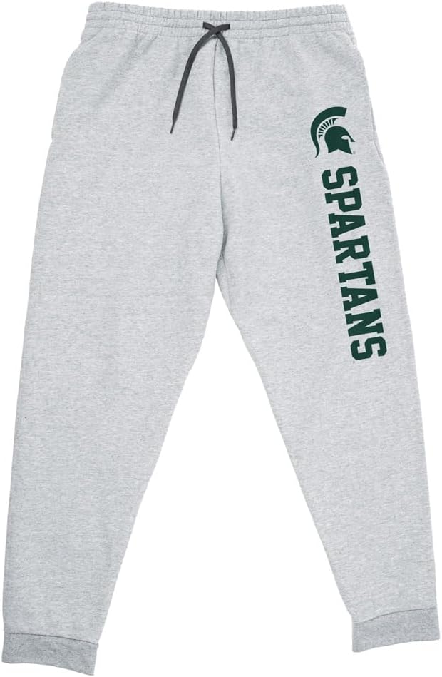 Campus Lab Officially Licensed Joggers Unisex Men & Women Sweatpants with Pockets Collegiate Name Light Gray Collection