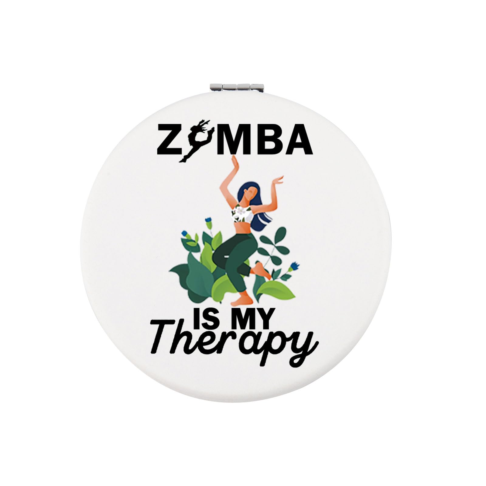 BLEOUK Zmmba is My Therapy Zmmba Lover Mirror Zmmba Instructor Gift Zmmba Fitness Coach Pocket Makeup Travel Mirror