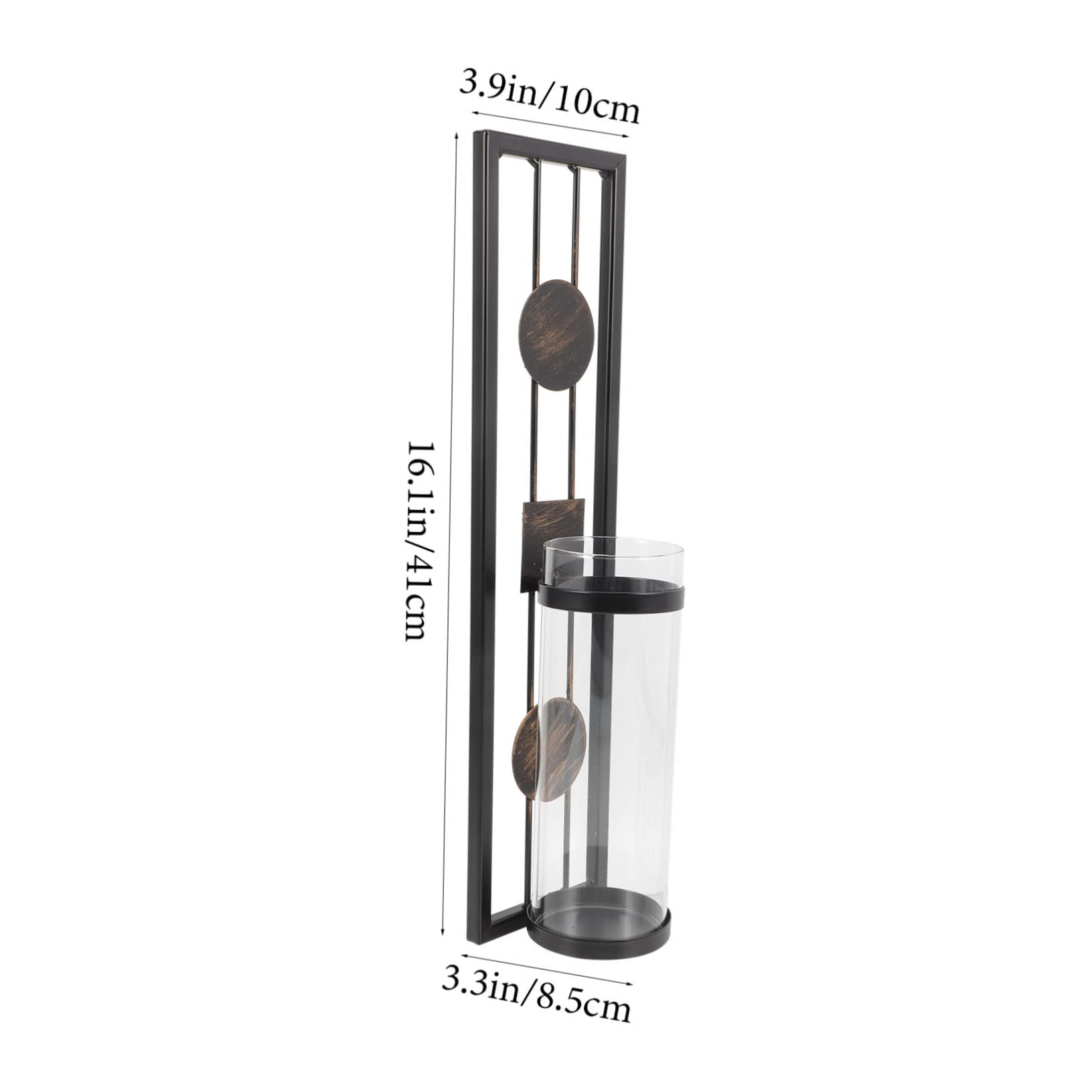 HOOTNEE 2pcs Iron Wall Candle Holders Chic Candlestick Decor for Home Rustic Wall Sconces for Living Room Bathroom Fireplace Unique Design for Elegant Indoor Decoration