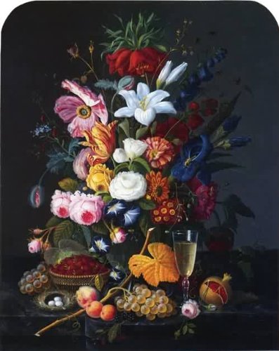 Peinture à l'huile de Severin Roesen 12x16 pouces pour décoration murale