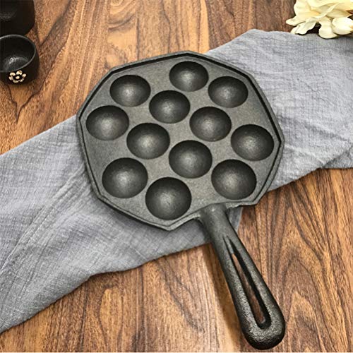 HEMOTON Placa de Alumínio Antiaderente Pan Takoyaki Polvo Bola 12 Cavidades Pancake Maker Baking Mol