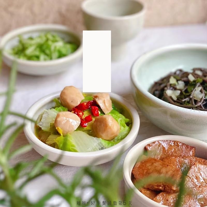 Assiettes Service de Table Bol à nouilles japonais en céramique, assiette à Dessert, bol à riz, assiette à légumes, verre à vin Assiette(5PCS)