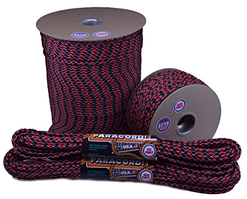 Bored Paracord - 1', 10', 25', 50', 100' Hanks & 250', 1000' Spools of Parachute 550 Cord Type III 7 Strand Paracord Well Over 300 Colors - El Toro - 10 Feet