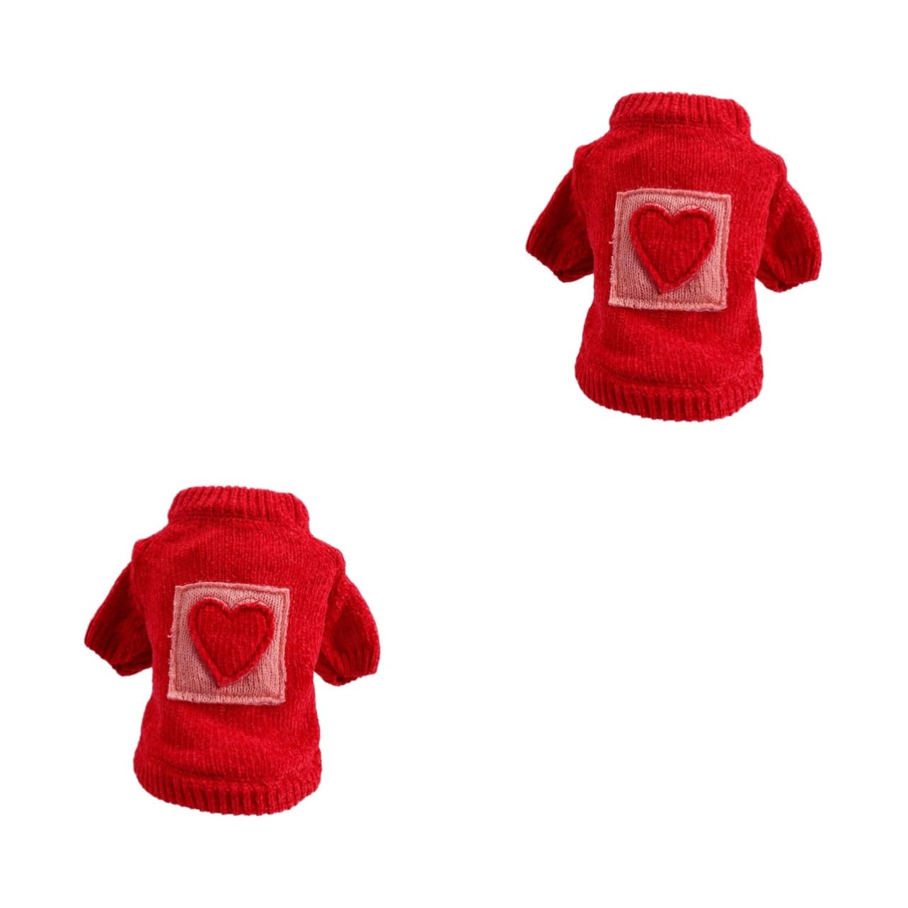 Vêtement pour chien et chat pull motif cœur isolant et manteau hiver doux taille XS