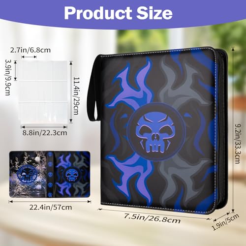 Image of 9 Pocket Card Binder for MTG /YGO /PTCG /Game Cards, Holds 900 Cards,Premium Card Collector Book for TCG Players,Toys Gifts for Kids(purple)