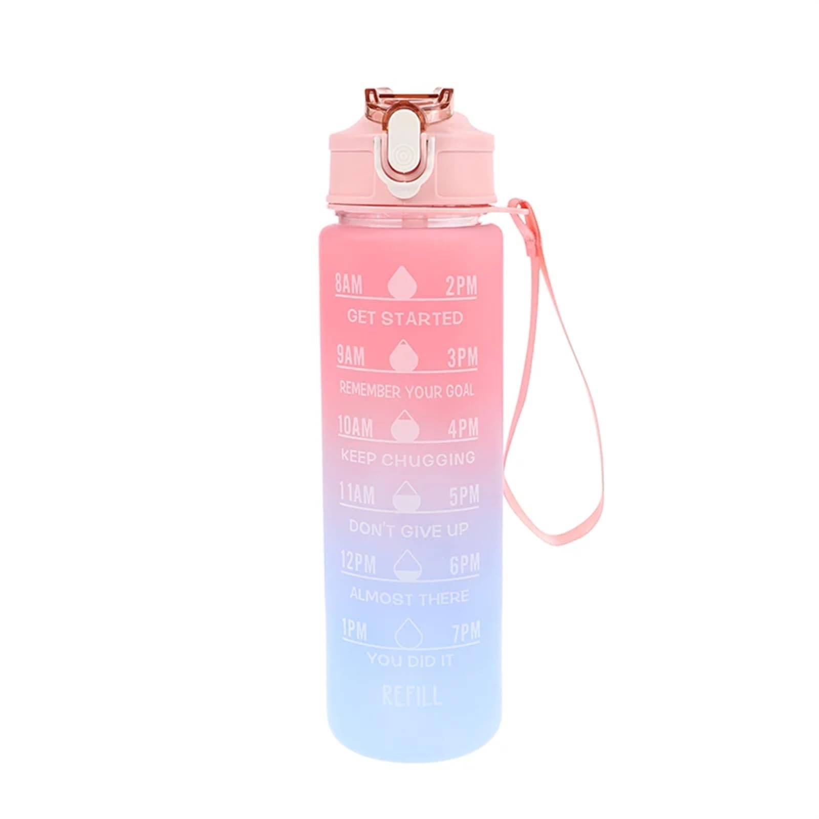 QuxetlRyz Sports Water Bottle 900ML Sport Water Bottle Leakproof Bottles Portable for Gym Fitness(PK)