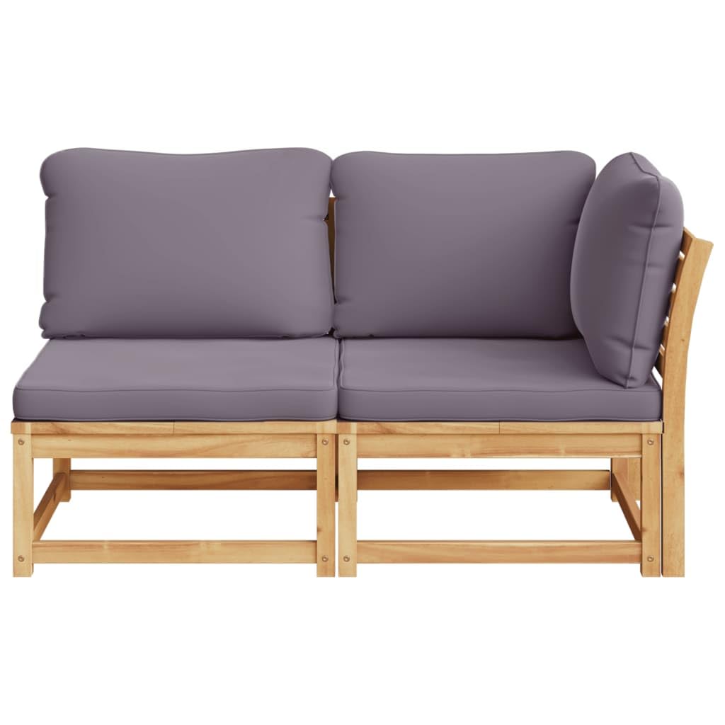LAPOOH Set di mobili da giardino 2 pezzi con cuscini in legno di acacia, mobili da giardino esterni, set da giardino per esterni, set divano da giardino, mobili da esterno da giardino - 366498