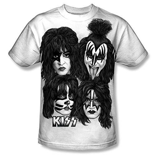 KISS/HEADS SUB-S/S YOUTH POLY CREW-WHITE-LG