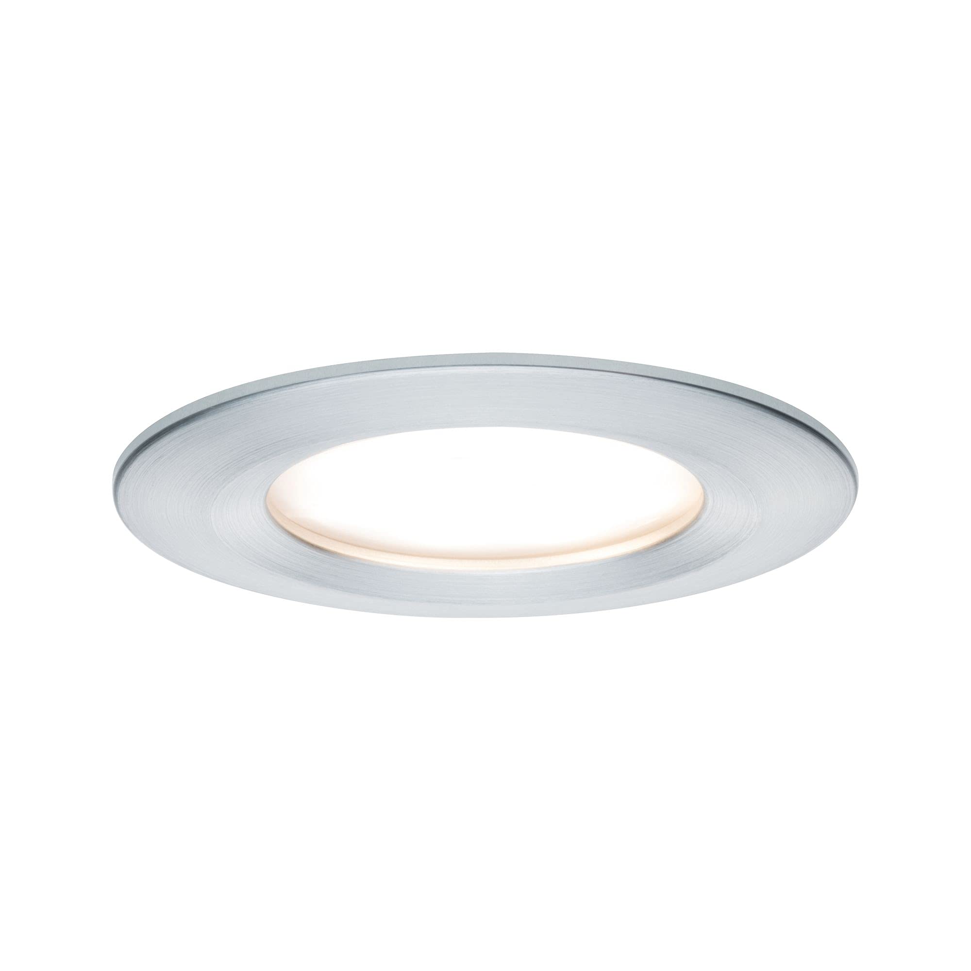 Paulmann 93901 Nova Plus Foco empotrable LED incl. juego básico Coin rígido IP44 redondo 78mm 3x6W 230V regulable 2700K aluminio girado foco empotrable