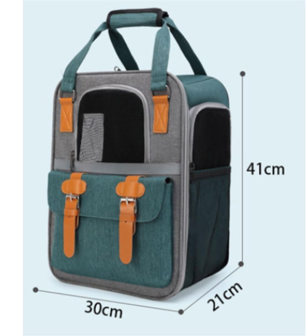 Bolsa de Viaje para Mascotas, Mochila Portátil De Gran Capacidad para Gatos Pequeños, Medianos, Perros Y Cachorros con Malla Transpirable Viajes al Aire Libre(B)