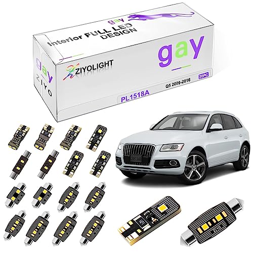Kit LED interior para AUDI Q5 2009-2016 con 20 focos blancos miniatura 1