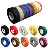 (10 Pack) Morris Products Colored Electrical Tape, 10 Colors Electric Tape, Each 3/4 Inch x 60 Feet x 7 Mil, Black, Red, White, Yellow, Green, Blue, Purple, Orange, Gray and Brown